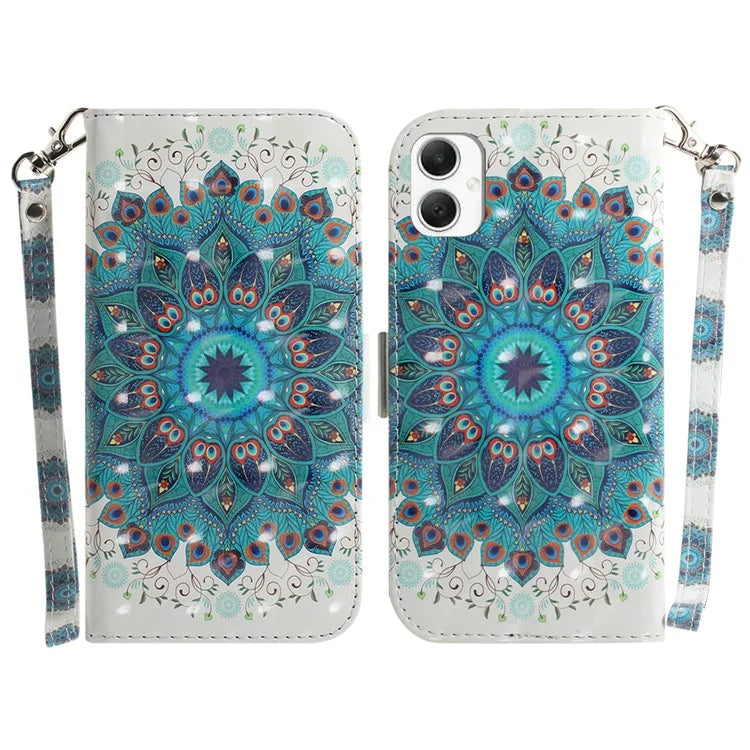 For Samsung Galaxy A06 Case Pattern Printing Leather Wallet Phone Cover
