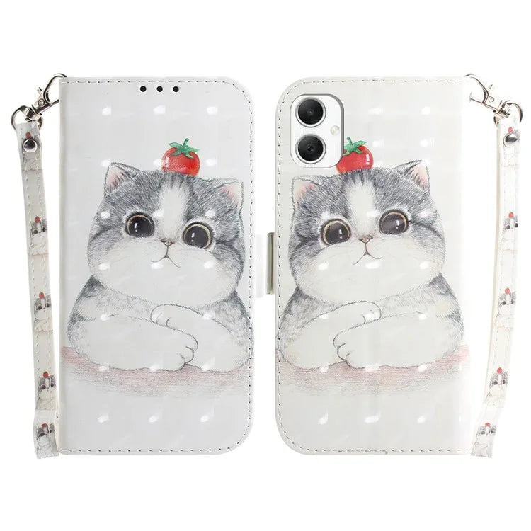 For Samsung Galaxy A06 Case Pattern Printing Leather Wallet Phone Cover