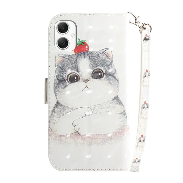 For Samsung Galaxy A06 Case Pattern Printing Leather Wallet Phone Cover