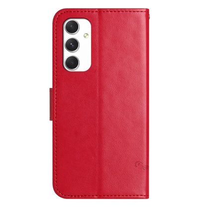 For Samsung Galaxy A16 5G Case Wallet Stand Imprinted Butterfly Flower PU Leather Phone Cover