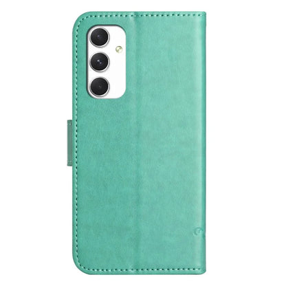 For Samsung Galaxy A16 5G Case Wallet Stand Imprinted Butterfly Flower PU Leather Phone Cover