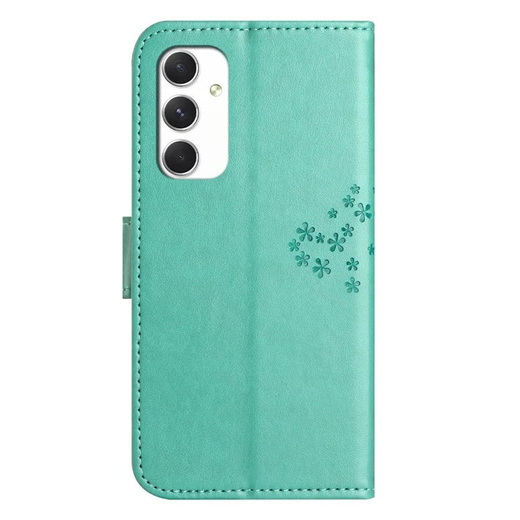 For Samsung Galaxy A16 5G Case PU Leather Owl Tree Imprinted Wallet Phone Cover