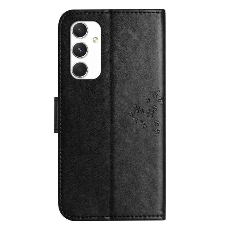 For Samsung Galaxy A16 5G Case PU Leather Owl Tree Imprinted Wallet Phone Cover