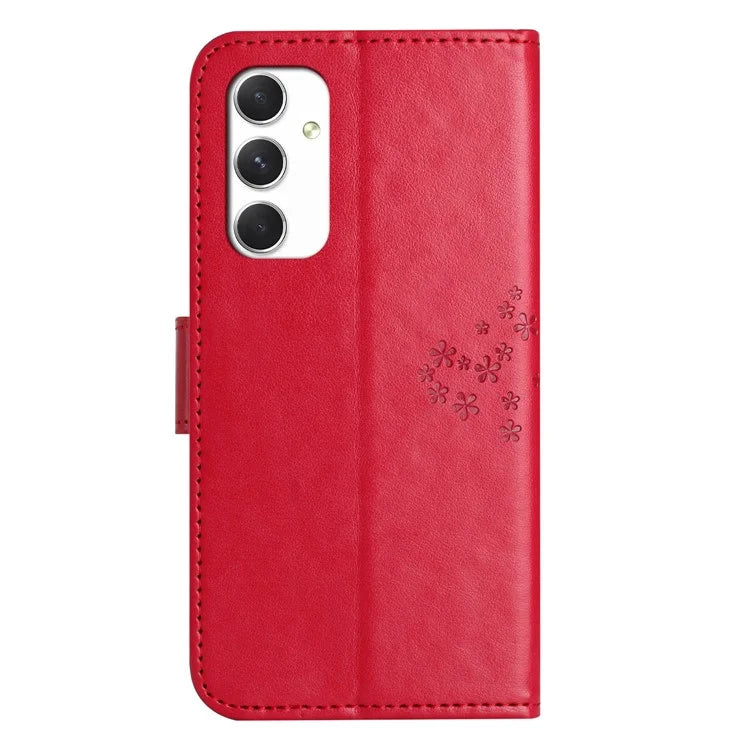For Samsung Galaxy A16 5G Case PU Leather Owl Tree Imprinted Wallet Phone Cover