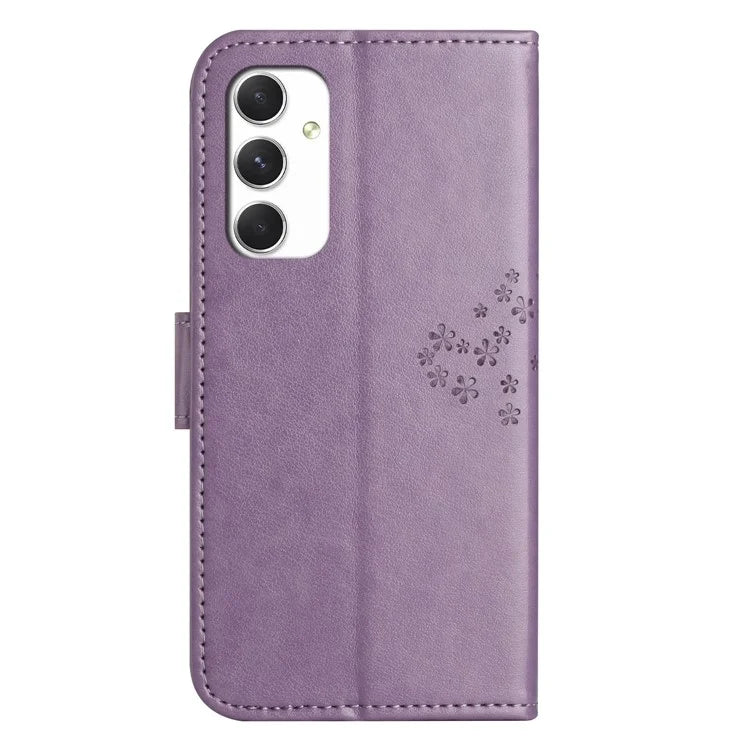 For Samsung Galaxy A16 5G Case PU Leather Owl Tree Imprinted Wallet Phone Cover