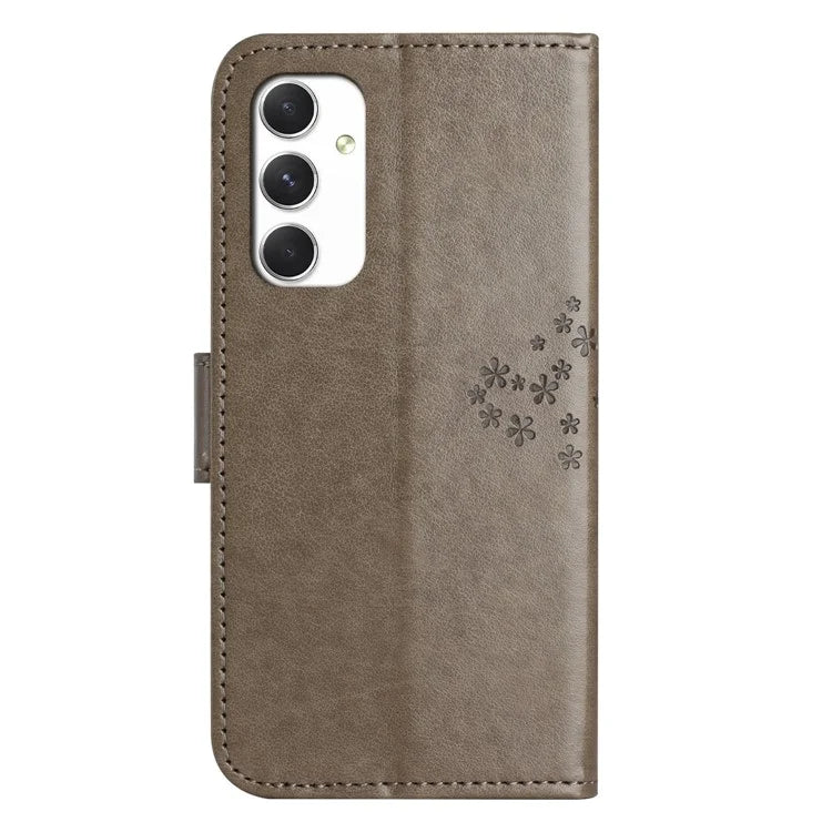 For Samsung Galaxy A16 5G Case PU Leather Owl Tree Imprinted Wallet Phone Cover