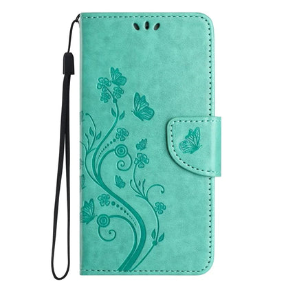 For iPhone 16 Plus Leather Case Butterflies Flower Pattern Wallet Stand Phone Cover
