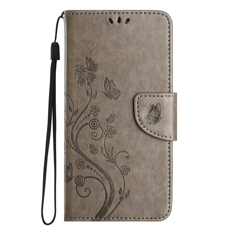 For iPhone 16 Plus Leather Case Butterflies Flower Pattern Wallet Stand Phone Cover