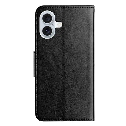 For iPhone 16 Plus Leather Case Butterflies Flower Pattern Wallet Stand Phone Cover