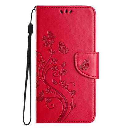 For iPhone 16 Pro Leather Case Butterflies Flower Pattern Wallet Stand Phone Cover