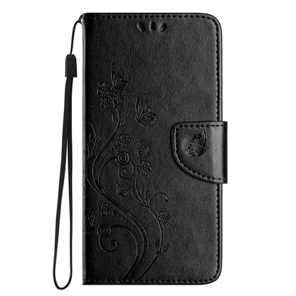 For iPhone 16 Pro Leather Case Butterflies Flower Pattern Wallet Stand Phone Cover