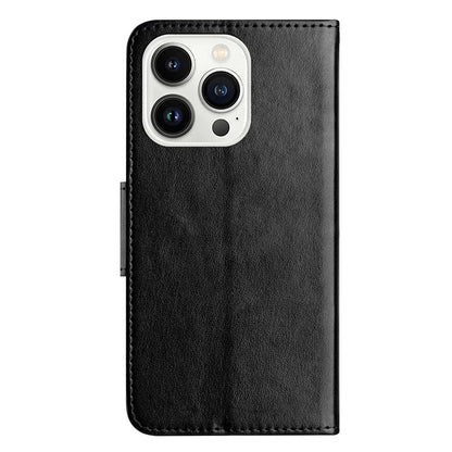 For iPhone 16 Pro Leather Case Butterflies Flower Pattern Wallet Stand Phone Cover