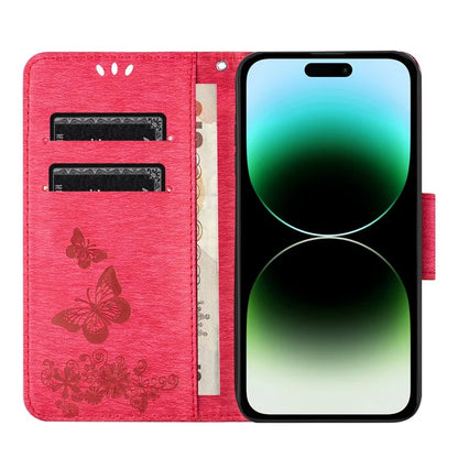 For iPhone 16 Pro Max Case Butterflies Flower Leather Wallet Flip Phone Cover