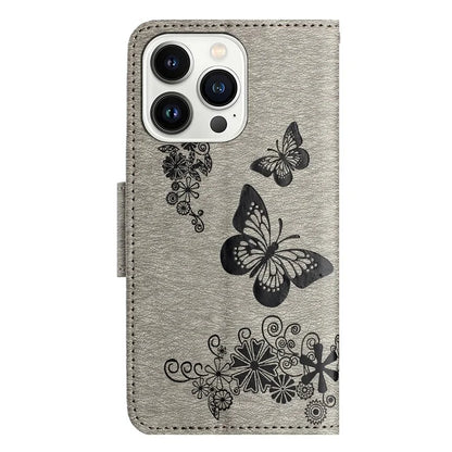 For iPhone 16 Pro Max Case Butterflies Flower Leather Wallet Flip Phone Cover