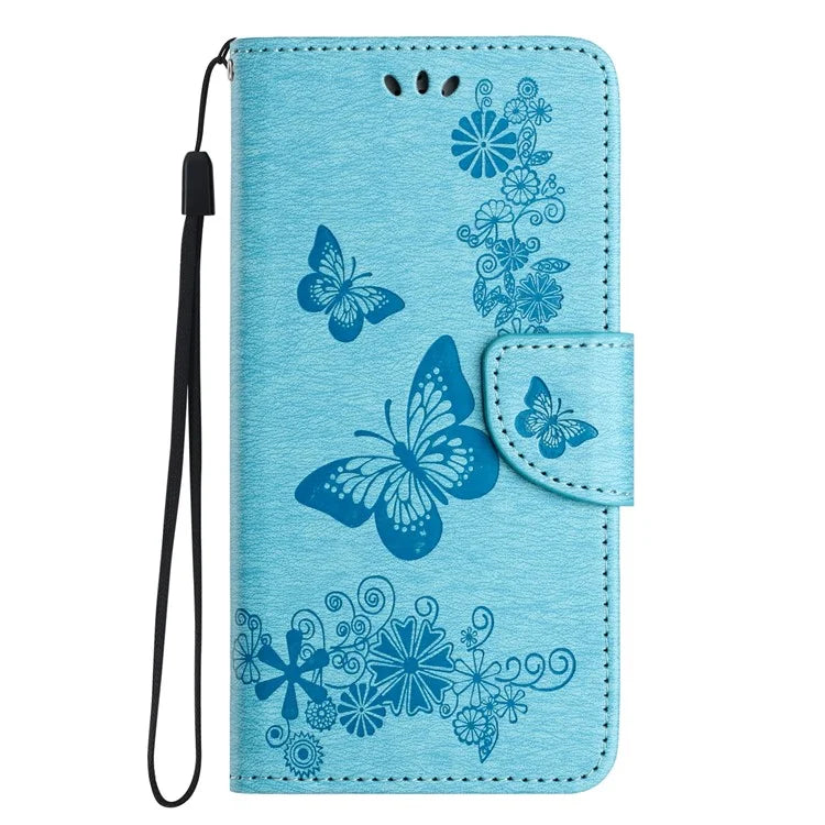 For iPhone 16 Case Butterflies Flower Leather Wallet Flip Phone Cover