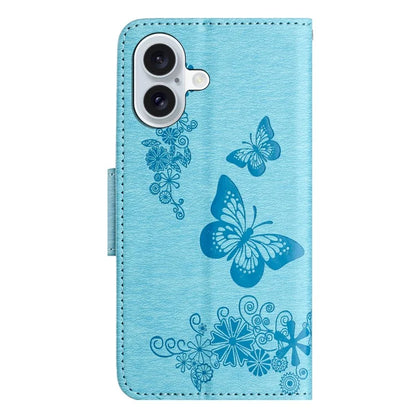 For iPhone 16 Case Butterflies Flower Leather Wallet Flip Phone Cover