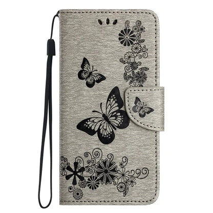 For iPhone 16 Case Butterflies Flower Leather Wallet Flip Phone Cover