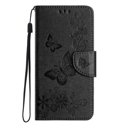 For iPhone 16 Case Butterflies Flower Leather Wallet Flip Phone Cover