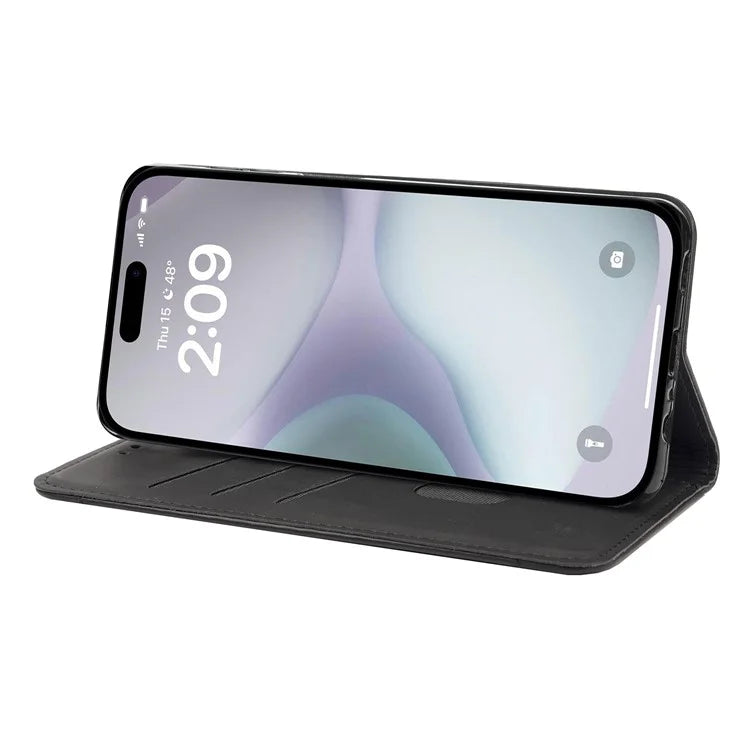 For iPhone 16 Plus Case PU Leather Shockproof Protection Wallet Phone Cover