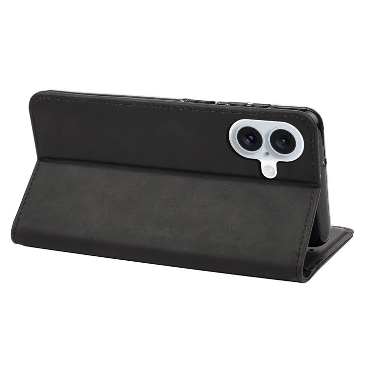 For iPhone 16 Plus Case PU Leather Shockproof Protection Wallet Phone Cover
