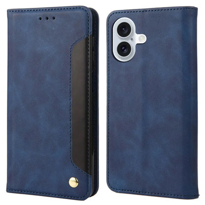 For iPhone 16 Plus Case PU Leather Shockproof Protection Wallet Phone Cover