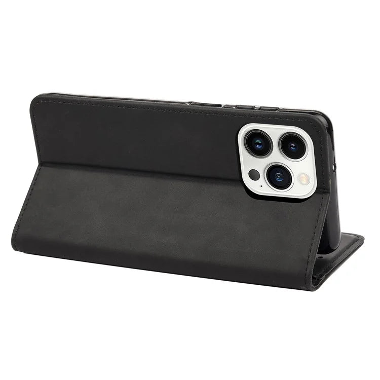 For iPhone 16 Pro Case PU Leather Shockproof Protection Wallet Phone Cover