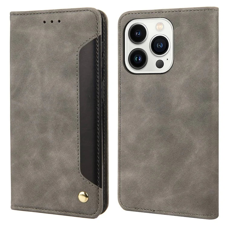 For iPhone 16 Pro Case PU Leather Shockproof Protection Wallet Phone Cover