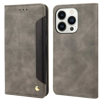 For iPhone 16 Pro Case PU Leather Shockproof Protection Wallet Phone Cover