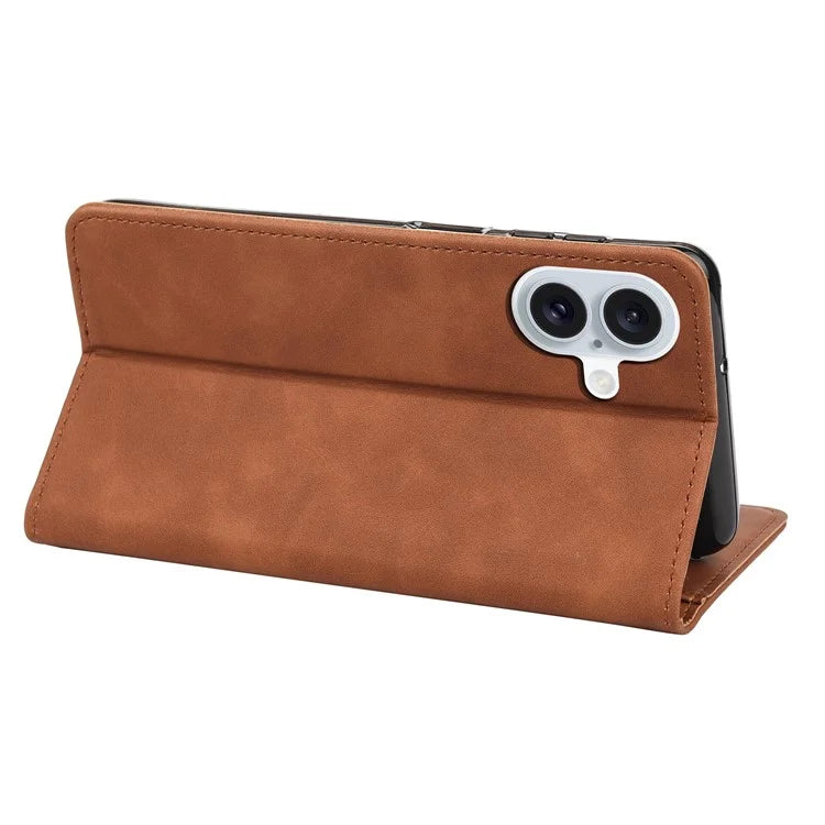 For iPhone 16 Case PU Leather Shockproof Protection Wallet Phone Cover