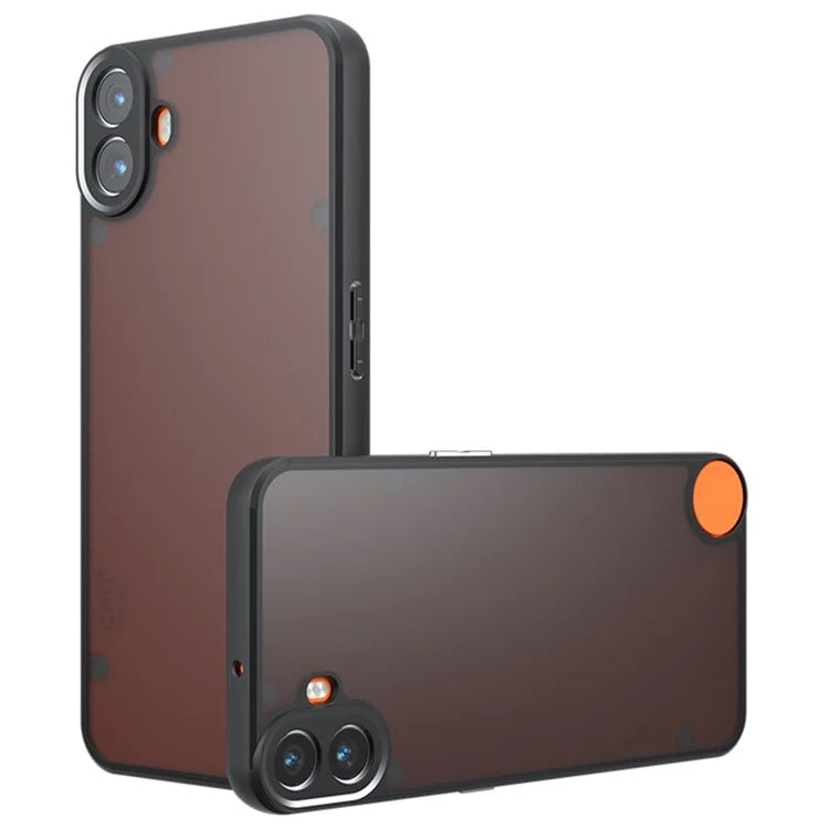 For Nothing CMF Phone 1 Case Skin-Touch TPU+PC Matte Phone Shell, Transparent Black
