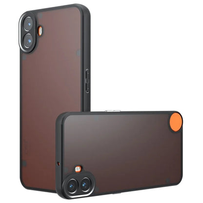 For Nothing CMF Phone 1 Case Skin-Touch TPU+PC Matte Phone Shell, Transparent Black