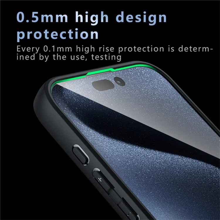 For iPhone 16 Pro Max Case Skin-Touch TPU+PC Matte Phone Shell, Transparent Black