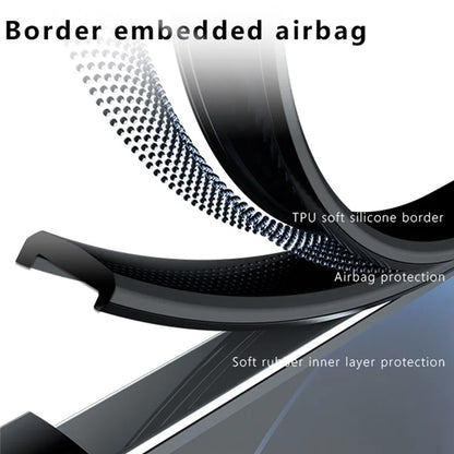 For iPhone 16 Case Skin-Touch TPU+PC Matte Phone Shell, Transparent Black
