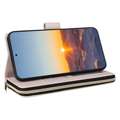 For Samsung Galaxy S24 FE Case Zipper Wallet Rhombus PU Leather Crossbody Phone Bag