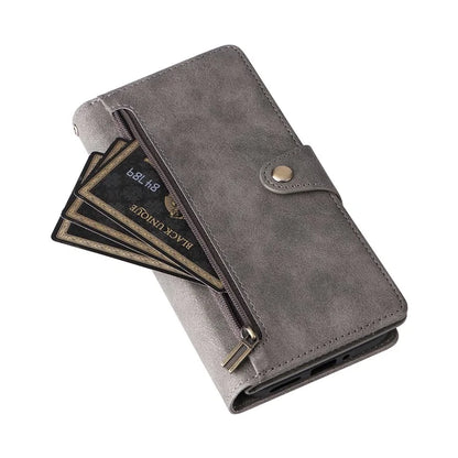 For Google Pixel 9 Pro Case Zipper Wallet Leather Stand Phone Cover Rivet Decor