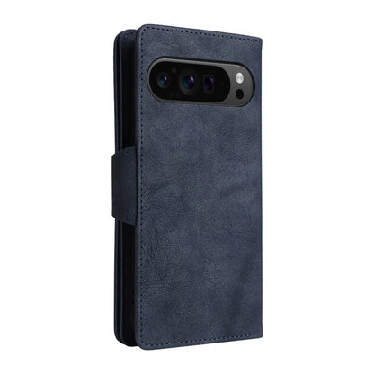 For Google Pixel 9 Pro Case Zipper Wallet Leather Stand Phone Cover Rivet Decor