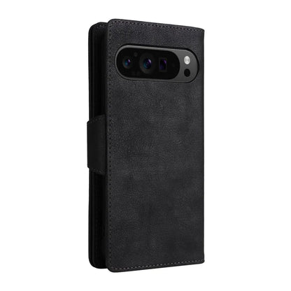For Google Pixel 9 Pro Case Zipper Wallet Leather Stand Phone Cover Rivet Decor