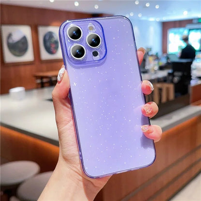 For iPhone 14 Pro Case Shockproof Soft TPU Bling Glitter Phone Cover