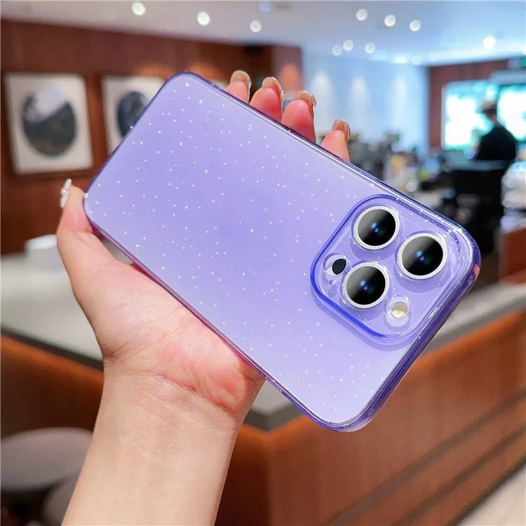For iPhone 14 Pro Case Shockproof Soft TPU Bling Glitter Phone Cover