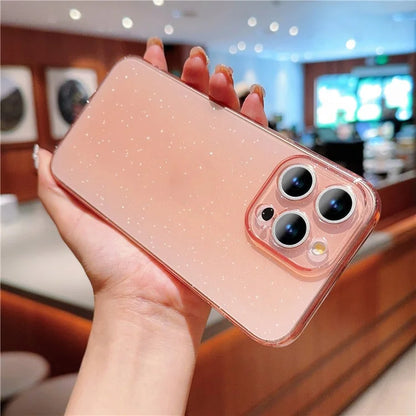 For iPhone 15 Pro Max Case Shiny Sparkle TPU Flexible Phone Cover