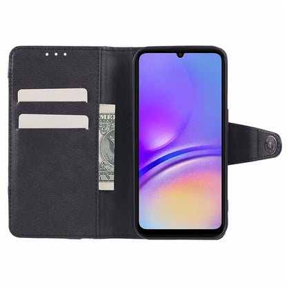 For Samsung Galaxy A06 Case Wallet Leather Phone Cover Crazy Horse Texture+Jeans Cloth Texture