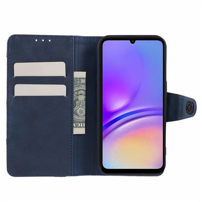 For Samsung Galaxy A06 Case Wallet Leather Phone Cover Crazy Horse Texture+Jeans Cloth Texture