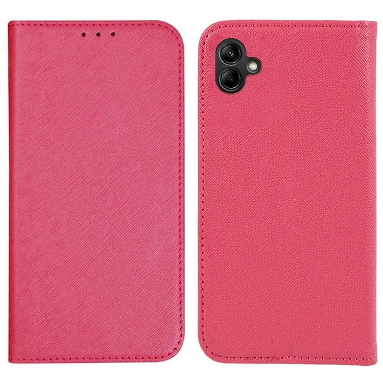 For Samsung Galaxy A06 Case Flip Shockproof Cross Texture Leather Phone Cover
