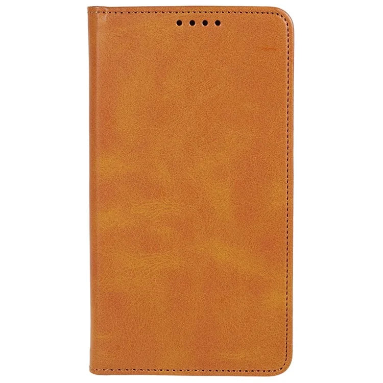 For Samsung Galaxy A06 Case Leather Wallet Phone Cover Calf Texture Hidden Magnetic Closure