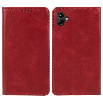 For Samsung Galaxy A06 Case Leather Wallet Phone Cover Calf Texture Hidden Magnetic Closure
