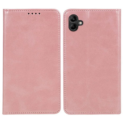 For Samsung Galaxy A06 Case Leather Wallet Phone Cover Calf Texture Hidden Magnetic Closure