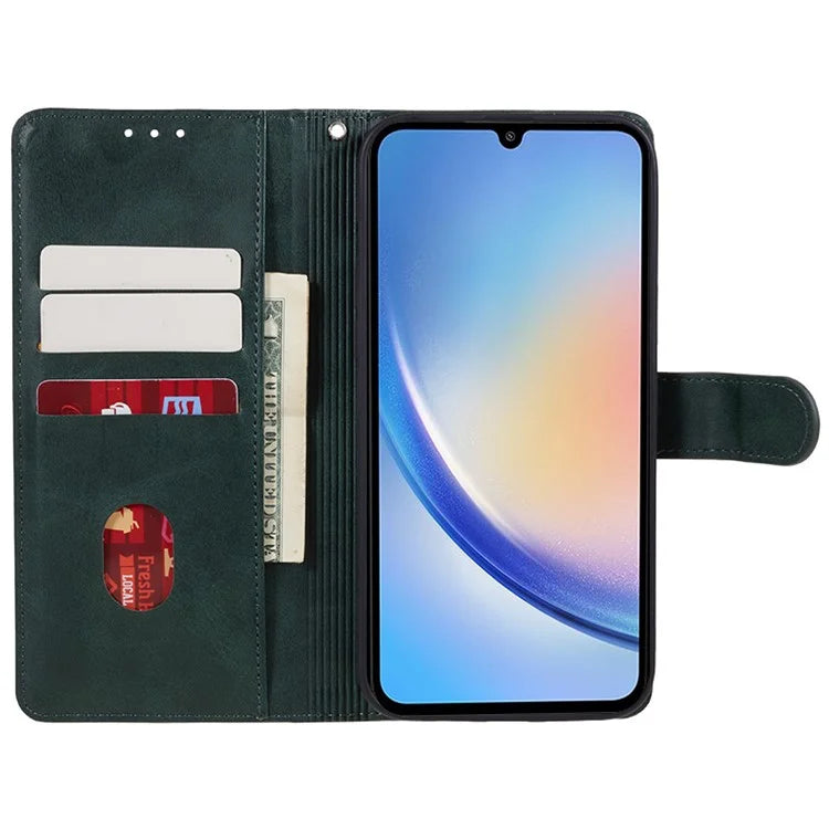 For Samsung Galaxy A06 Case PU Leather Folio Bookstytle Phone Cover Full Protection