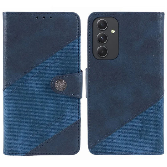 For Samsung Galaxy A16 5G Case Flip Stand View Leather Phone Cover Splicing Texture