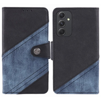 For Samsung Galaxy A16 5G Case Flip Stand View Leather Phone Cover Splicing Texture