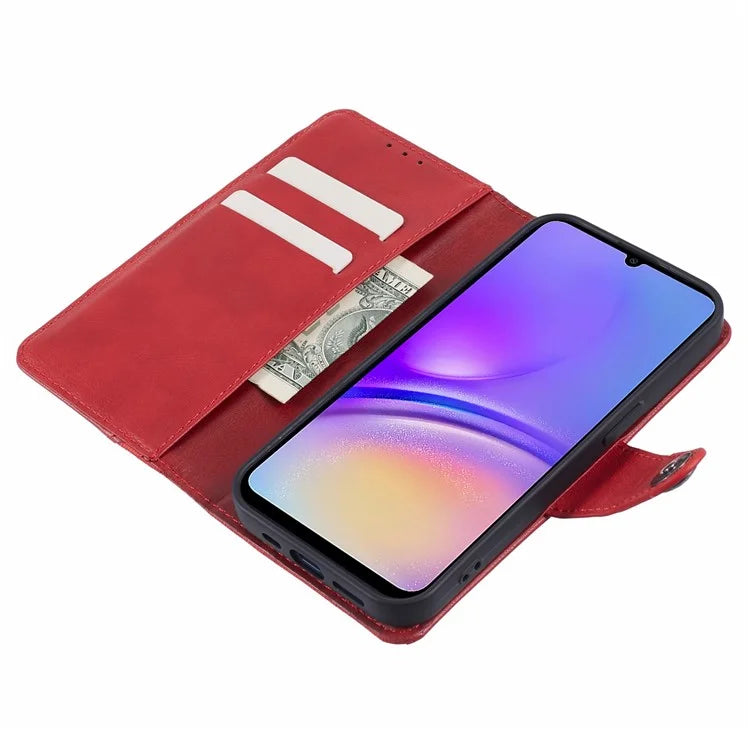 For Samsung Galaxy A16 5G Case Flip Stand View Leather Phone Cover Splicing Texture